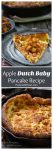 Pinterest collage of Apple Dutch Baby Pancake