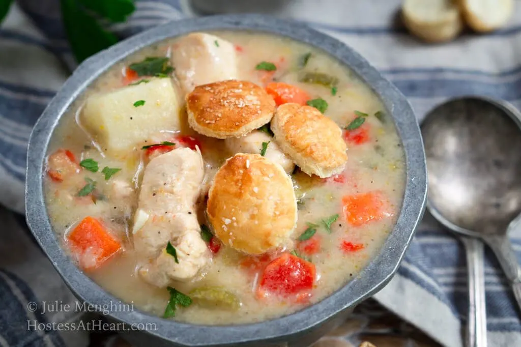 Healthier Chicken Pot Pie Soup