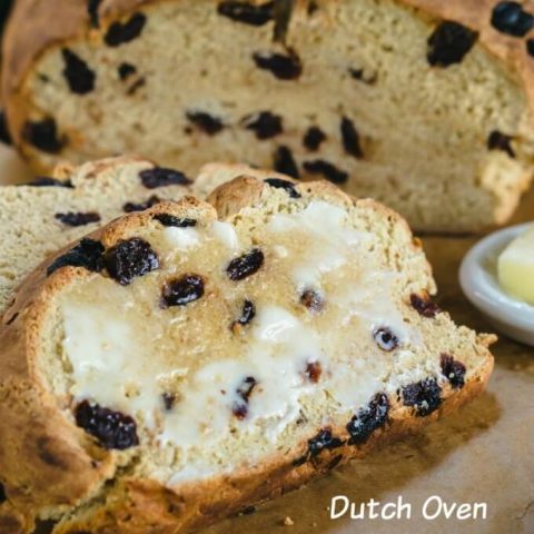 Dutch Oven Irish Soda Bread Recipe with Cherries - Hostess At Heart