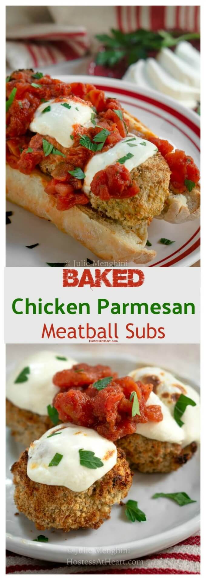 Baked Chicken Parmesan Meatball Recipe - Hostess At Heart