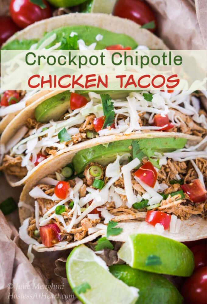 Crockpot Chipotle Chicken Tacos Recipe Hostess At Heart