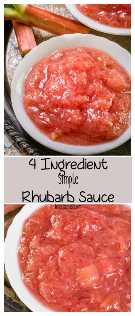 4 Ingredient Simple Rhubarb Sauce Recipe Hostess At Heart