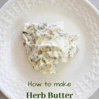 Creamy fresh butter loaded with fresh herbs is great on homemade bread or for cooking poultry!