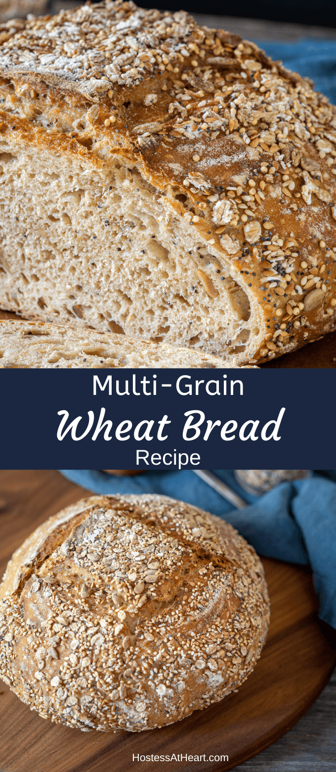 Multigrain Wheat Bread Recipe with Sourdough Starter Hostess At Heart