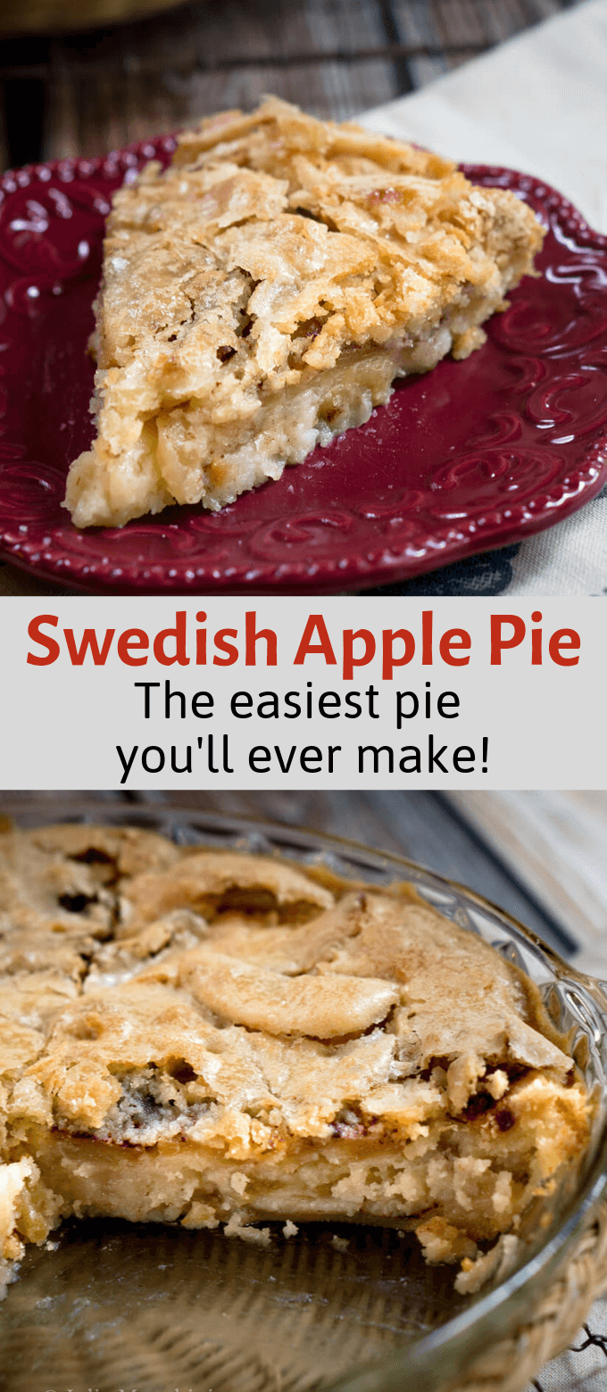 Swedish Apple Pie - The Easiest Pie You'll Ever Make! - Hostess At Heart