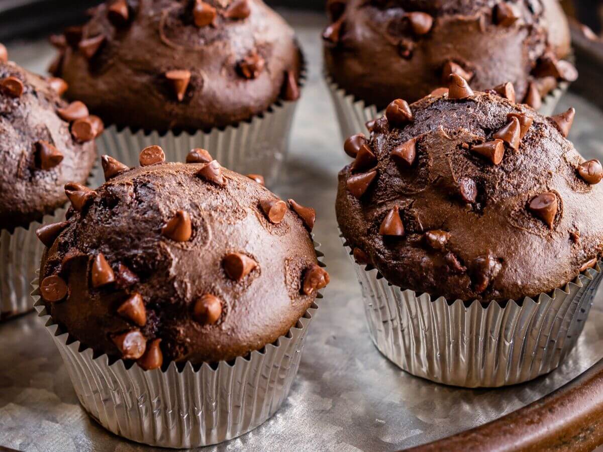 Double Chocolate Muffins Recipe For The Chocolate Lover Hostess At
