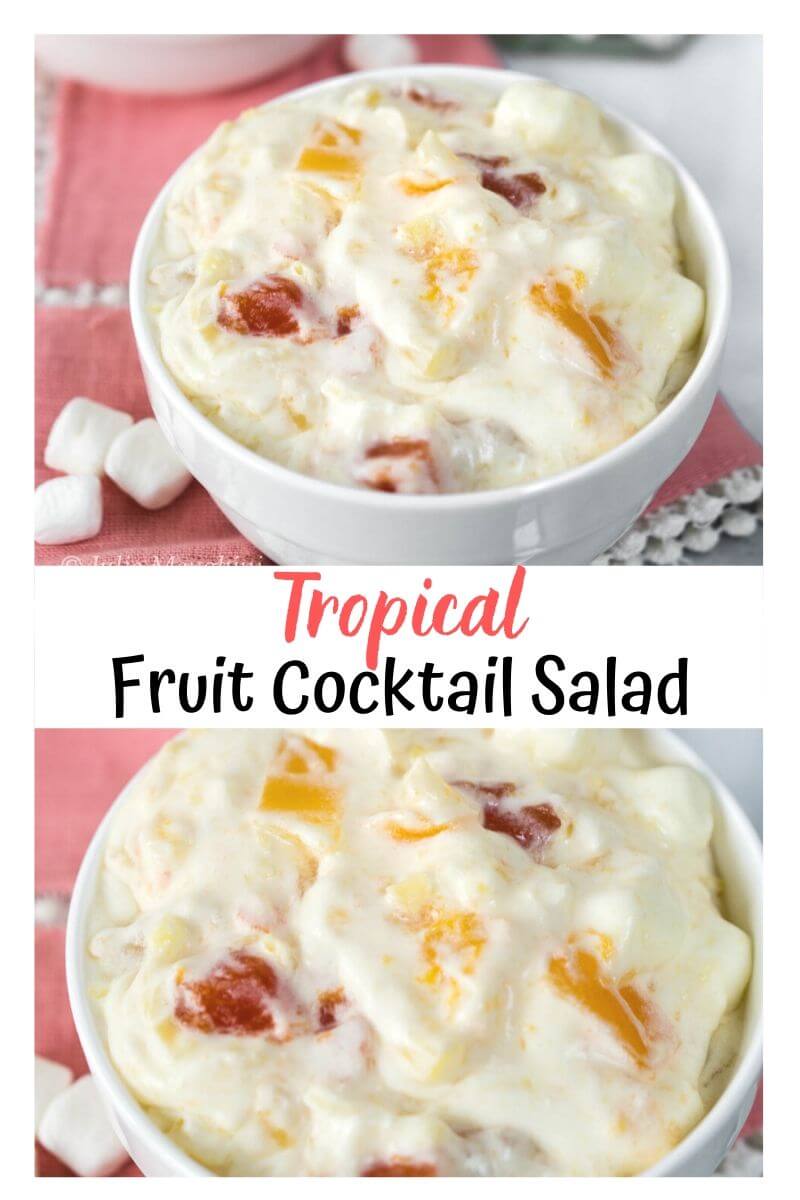 Creamy Tropical Fruit Cocktail Salad Recipe Hostess At Heart