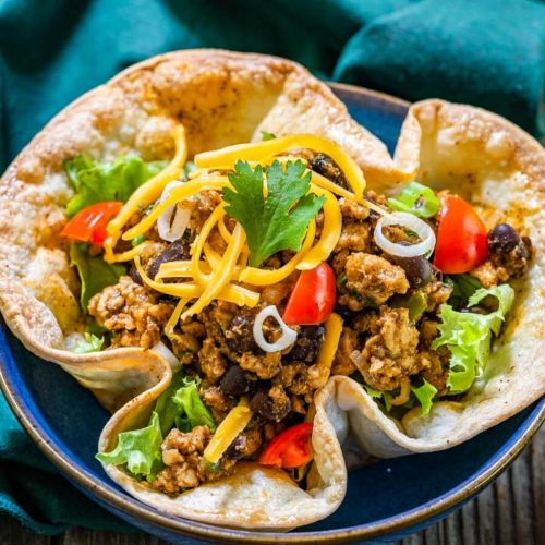 Ground Chicken Taco Salad Bowl Hostess At Heart