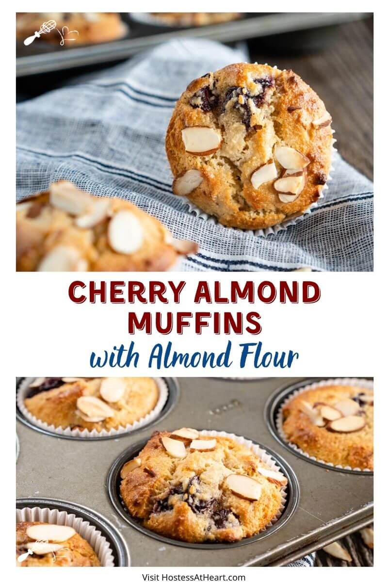 Cherry Almond Muffins with Almond Flour Hostess At Heart