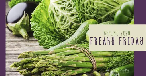 Photo of spring vegetables including asparagus, eggplant, green peppers, and broccoli.