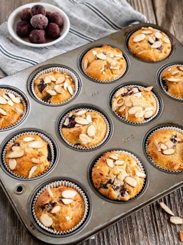 Cherry Almond Muffins with Almond Flour Story