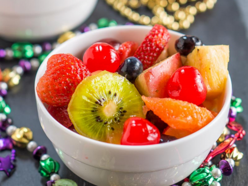 Mardi Gras Salad Boozy Fresh Fruit Salad Recipe Hostess At Heart