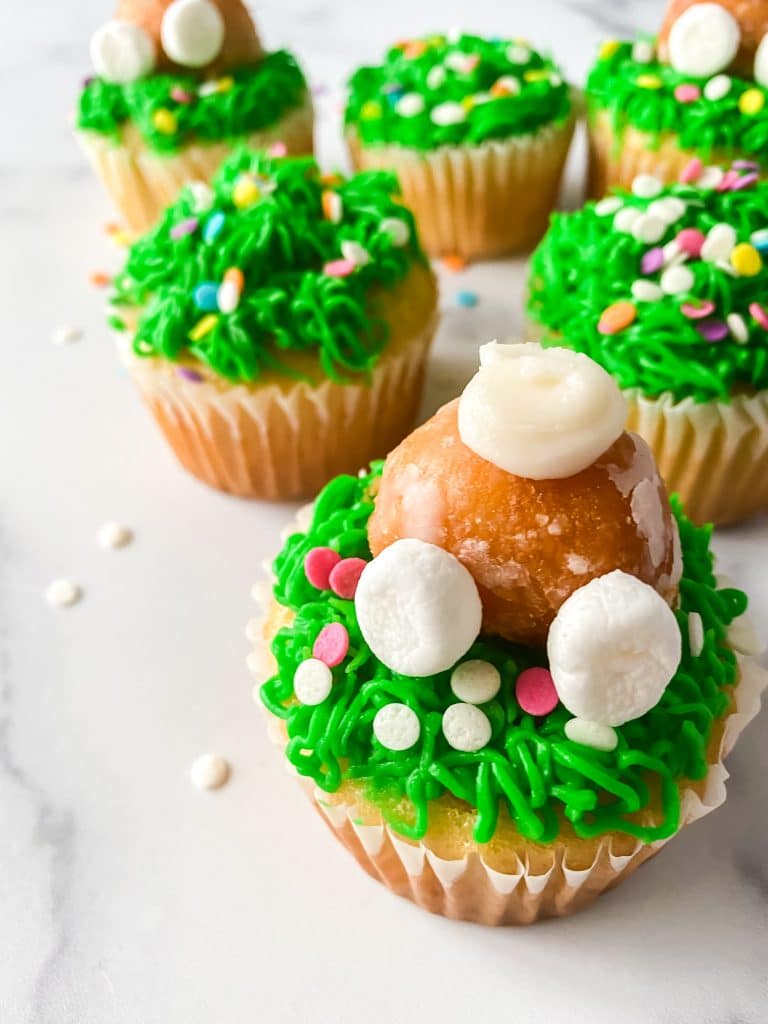 Bunny Butt Cupcakes on display.