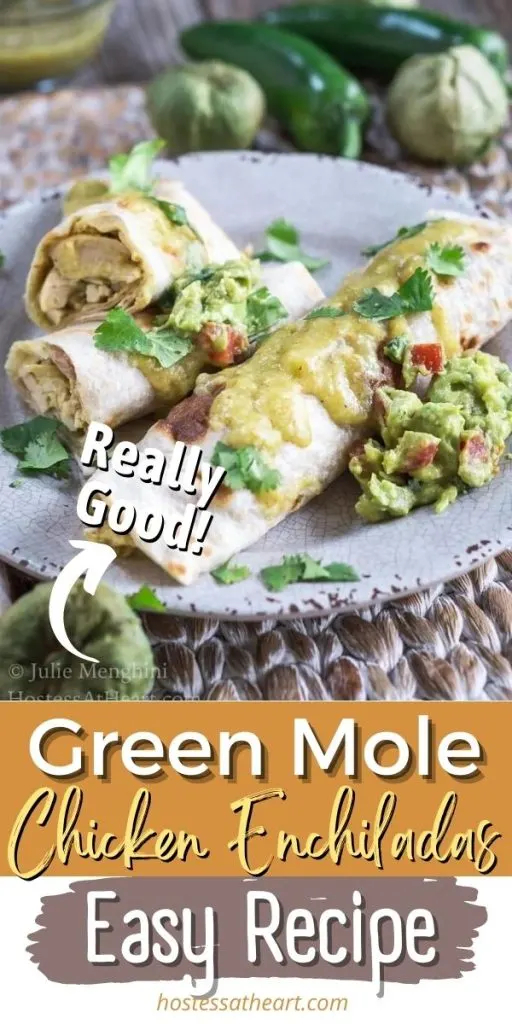 Green Mole Chicken Enchiladas