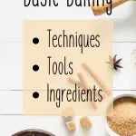 Stock photo of baking ingredients and tools.