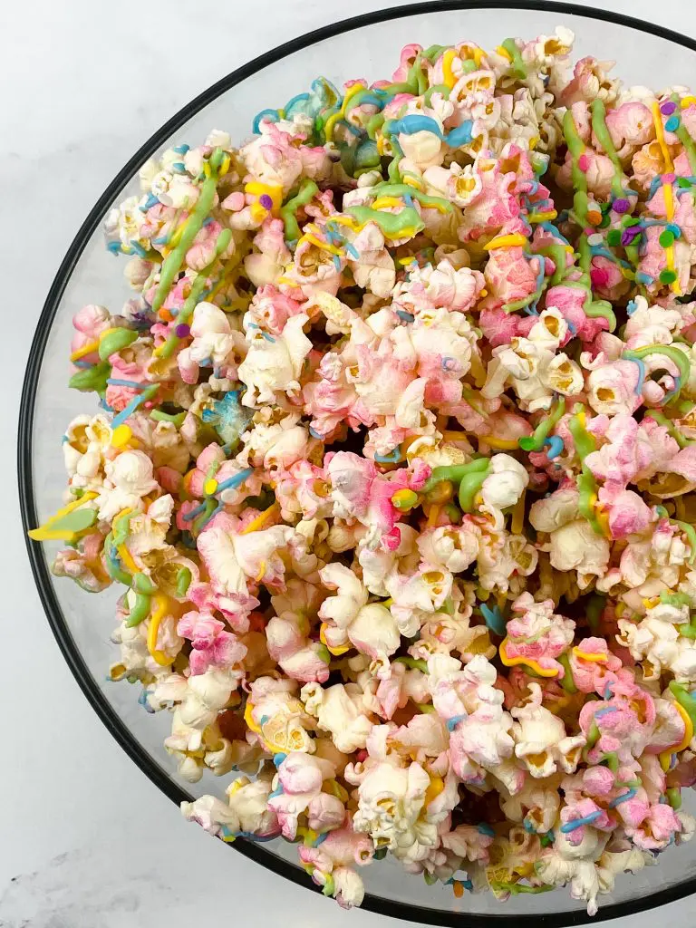 close-up of candied treat in a bowl.