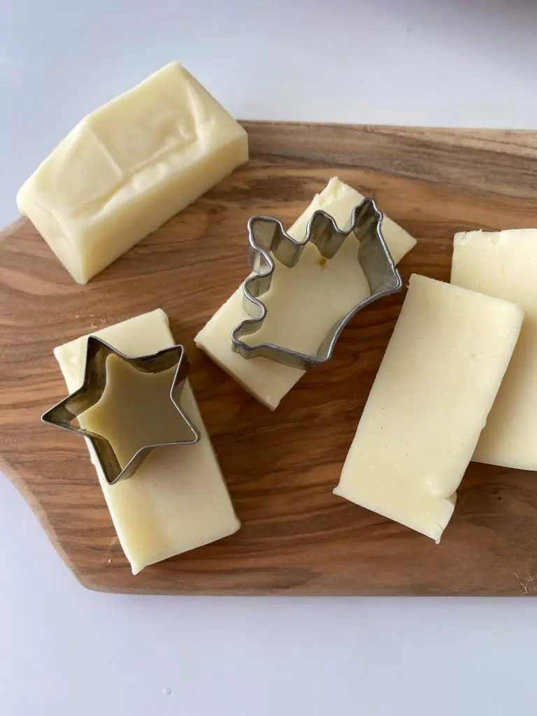 cheese being cut into cute shapes