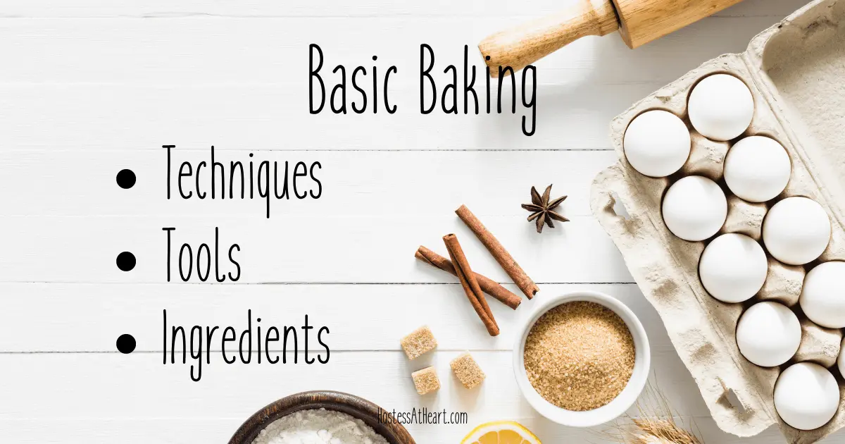 Stock photo of baking ingredients and tools