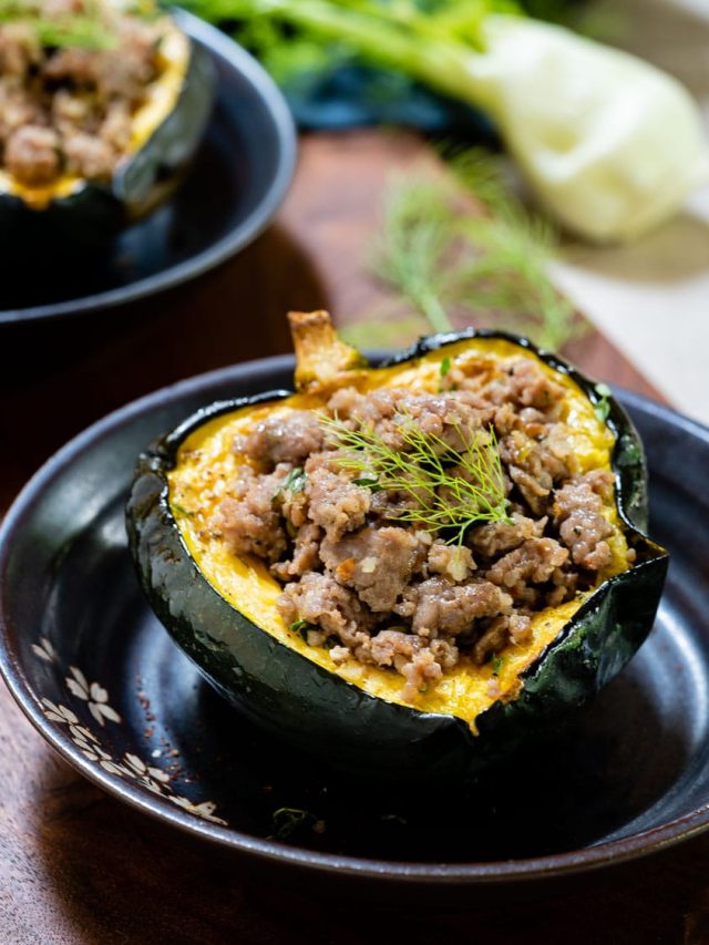 Sausage Stuffed Acorn Squash with Fennel Story