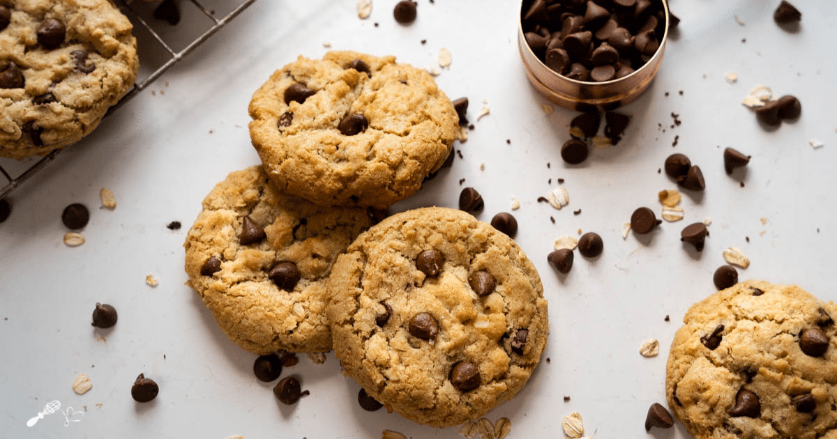 Easy Chocolate Chip Oatmeal Cookies - Hostess At Heart