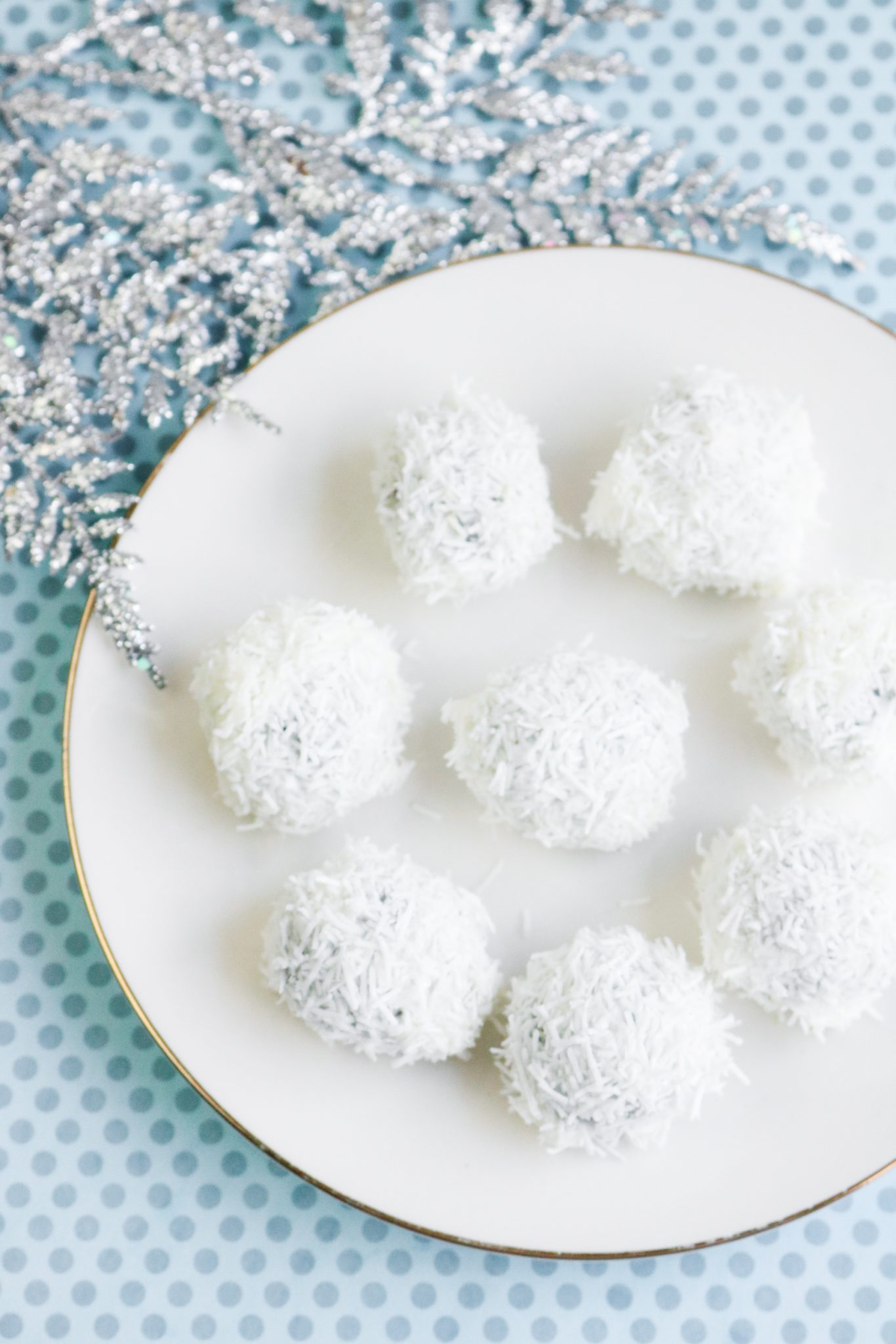 White Chocolate Oreo Truffles on a plate.
