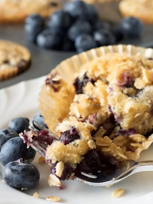 Easy Sourdough Blueberry Muffins