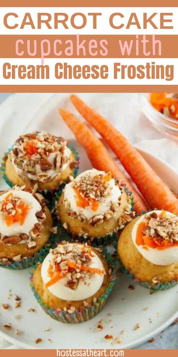 Carrot Cake Cupcakes Recipe with Cream Cheese Frosting