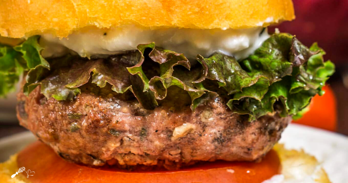 Greek Lamb Burger Recipe with Lemon Herb Sauce