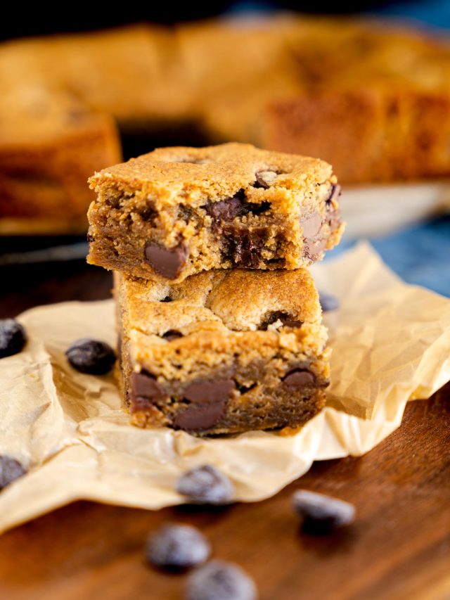 Peanut Butter Blondies with Chocolate Chips Recipe Story