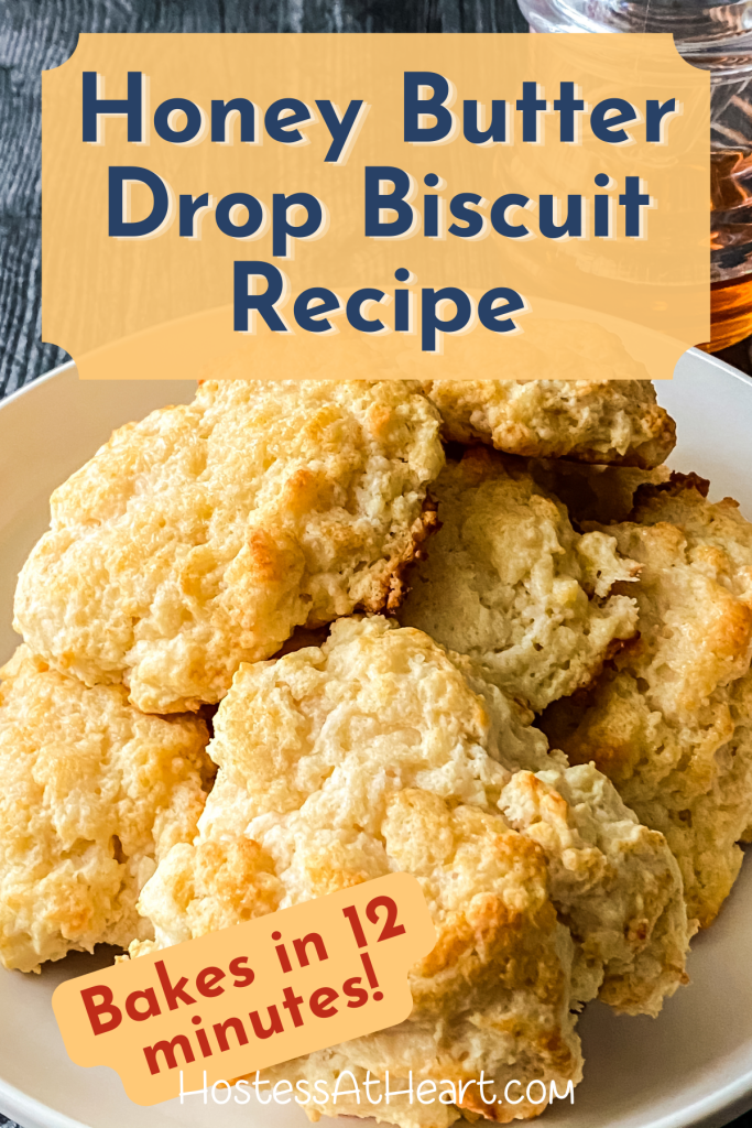 Bowl Filled with golden-baked drop biscuits.