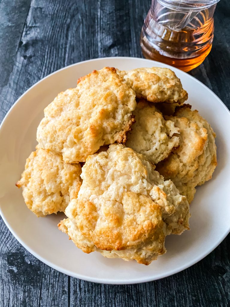 Plateful of easy drop biscuits.