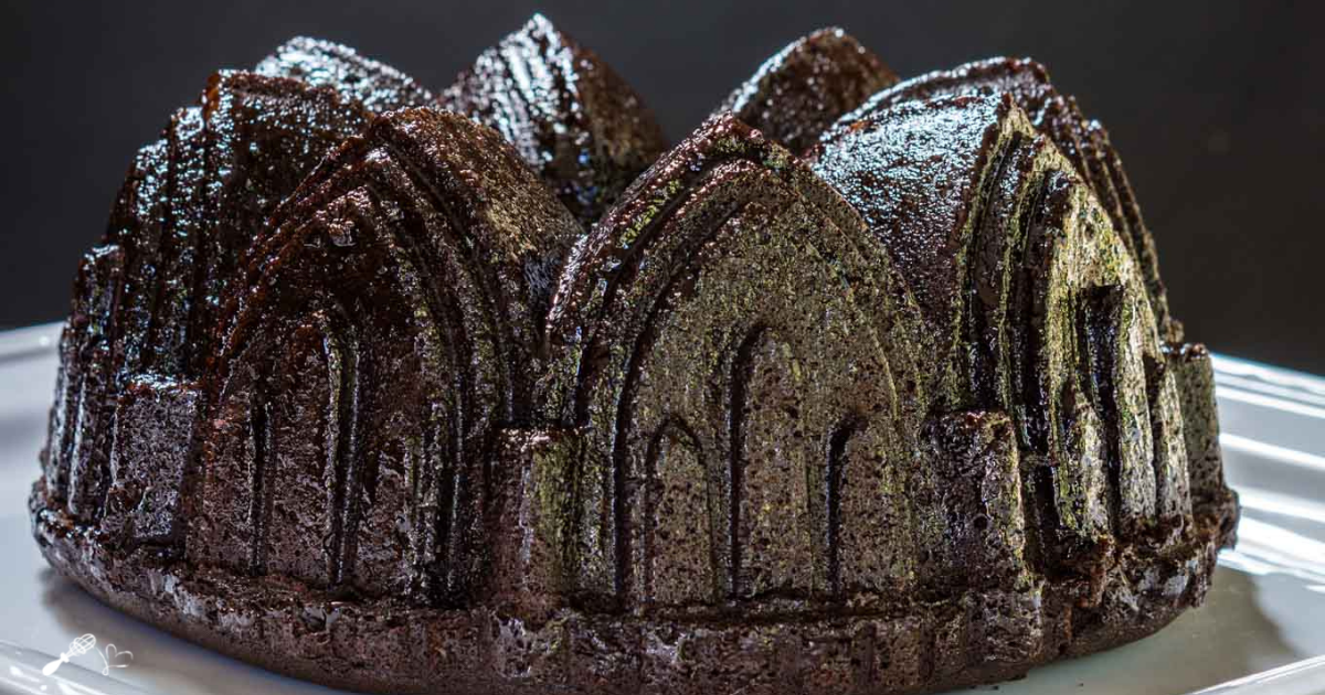 Dark Chocolate Bundt Cake with Red Fruit Glaze Recipe