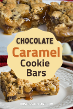 Gooey Chocolate Caramel Cookie Bars Recipe - Hostess At Heart