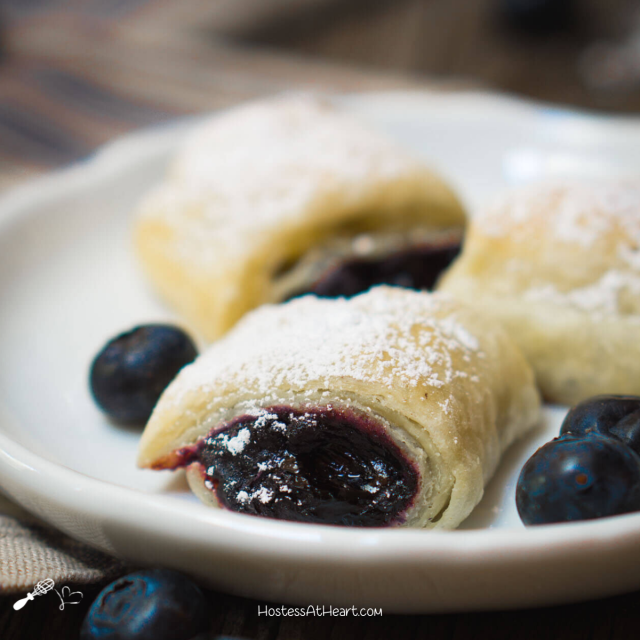 Blueberry Puff Pastry Recipe Easy Breakfast Rolls Hostess At Heart