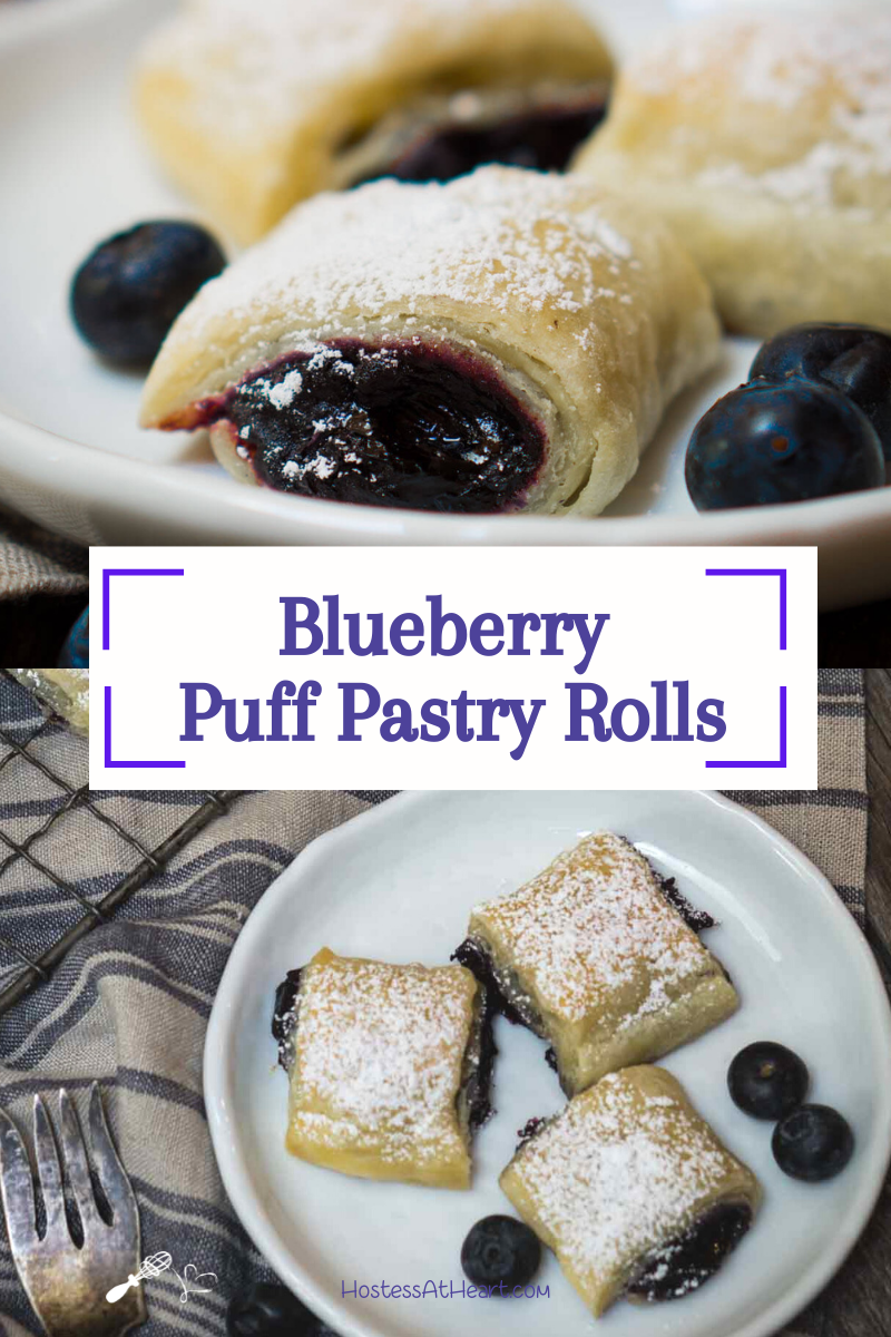 Blueberry Puff Pastry Recipe - Easy Breakfast Rolls - Hostess At Heart