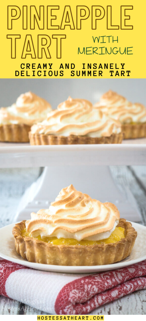 Pineapple tarte topped with meringue