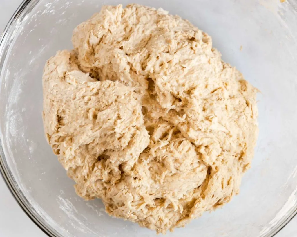 First mix of craggy sourdough bread ingredients.