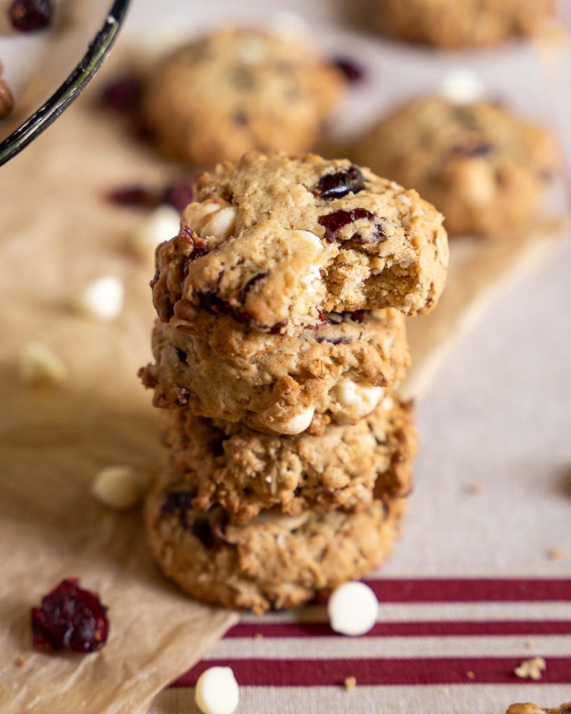 Stacked Cranberry White Chocolate Cookies