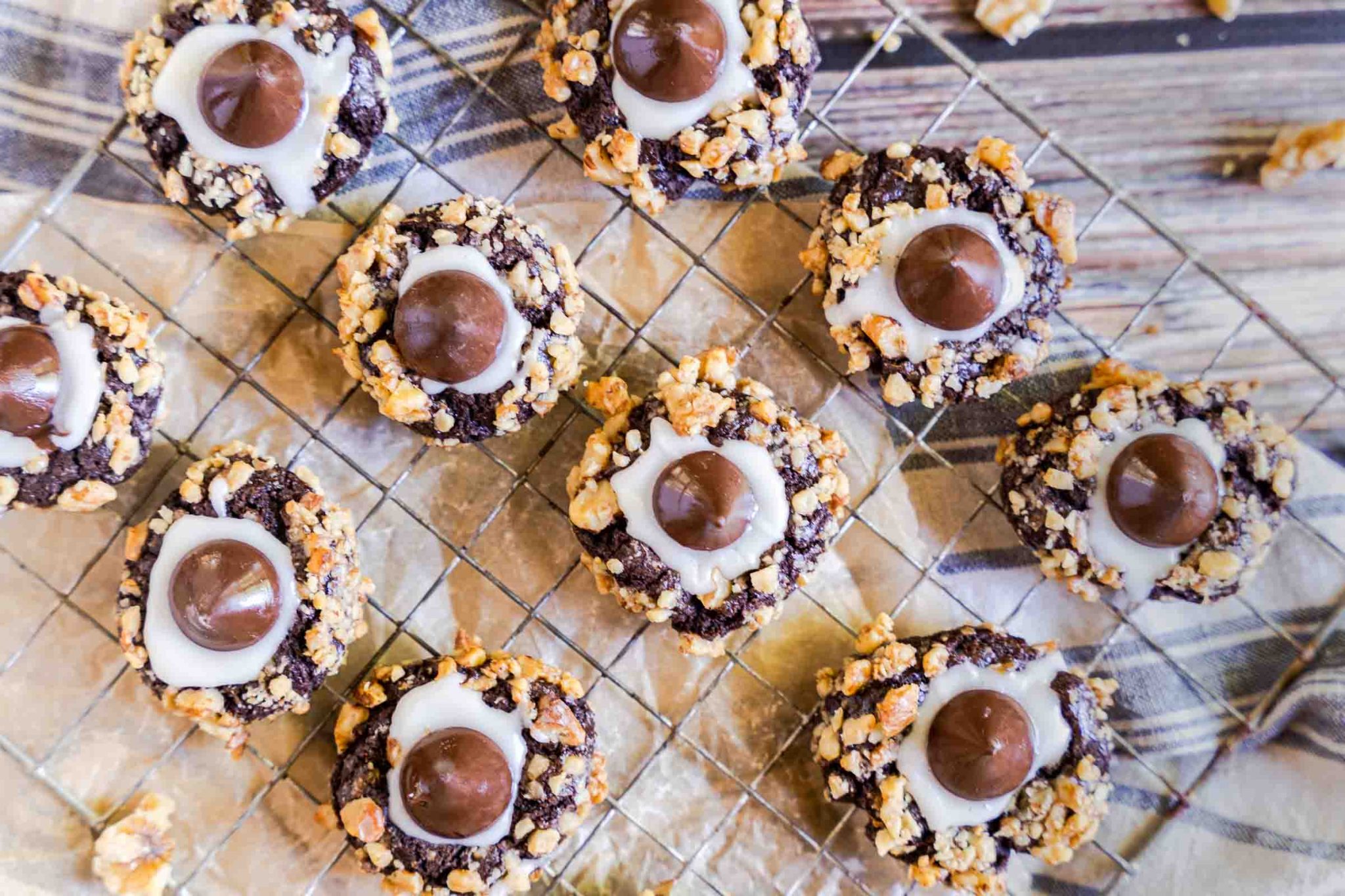 Chocolate Thumbprint Cookie Recipe with Hershey's Kisses