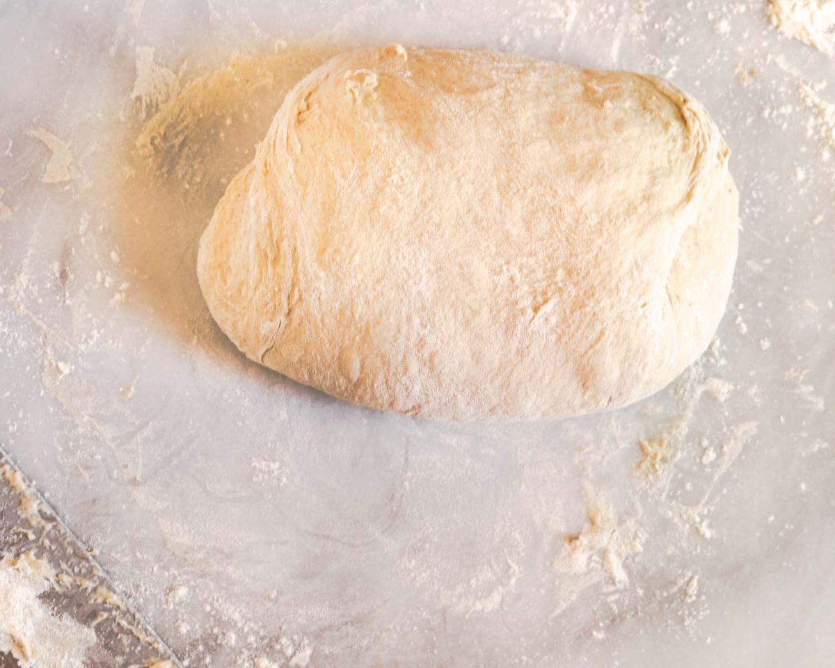 Bread dough that has been folded in order to tighten the surface. Hostess At Heart.