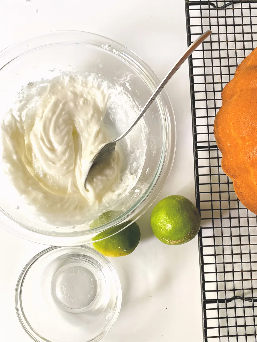 Ingredients used to make Key Lime Glaze - hostess at heart