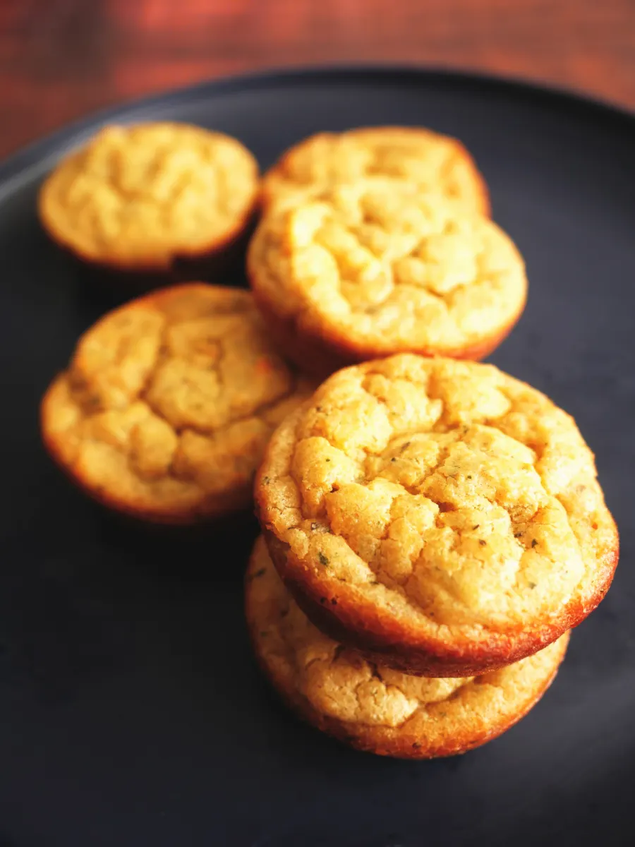 Top down view of muffins for the best Gluten-Free Muffins. Hostess At Heart