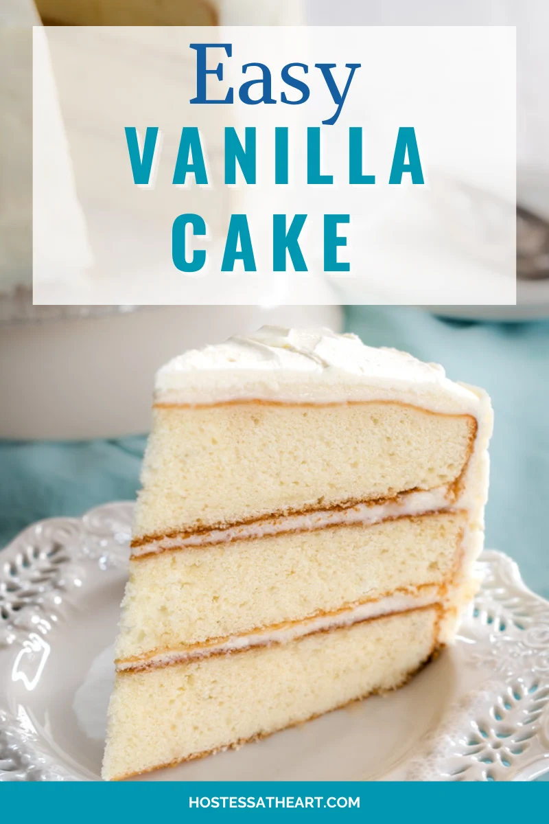 SIMPLE White Cake with a Vanilla Buttercream Frosting - Simple Party Food