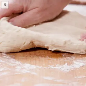 Bread dough kneaded until smooth