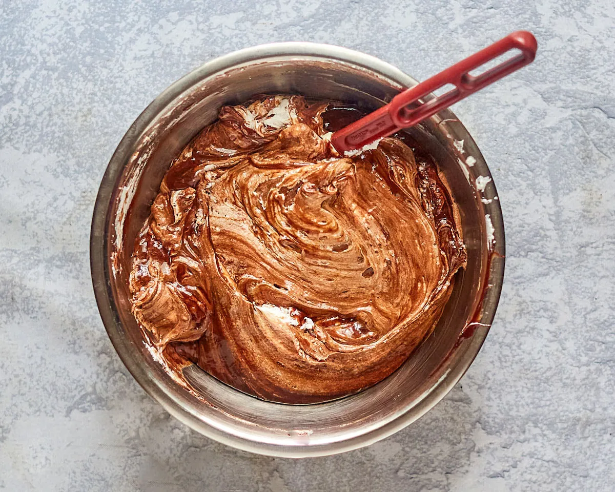 Whipped cream folded into a chocolate mousse filling - Hostess At Heart