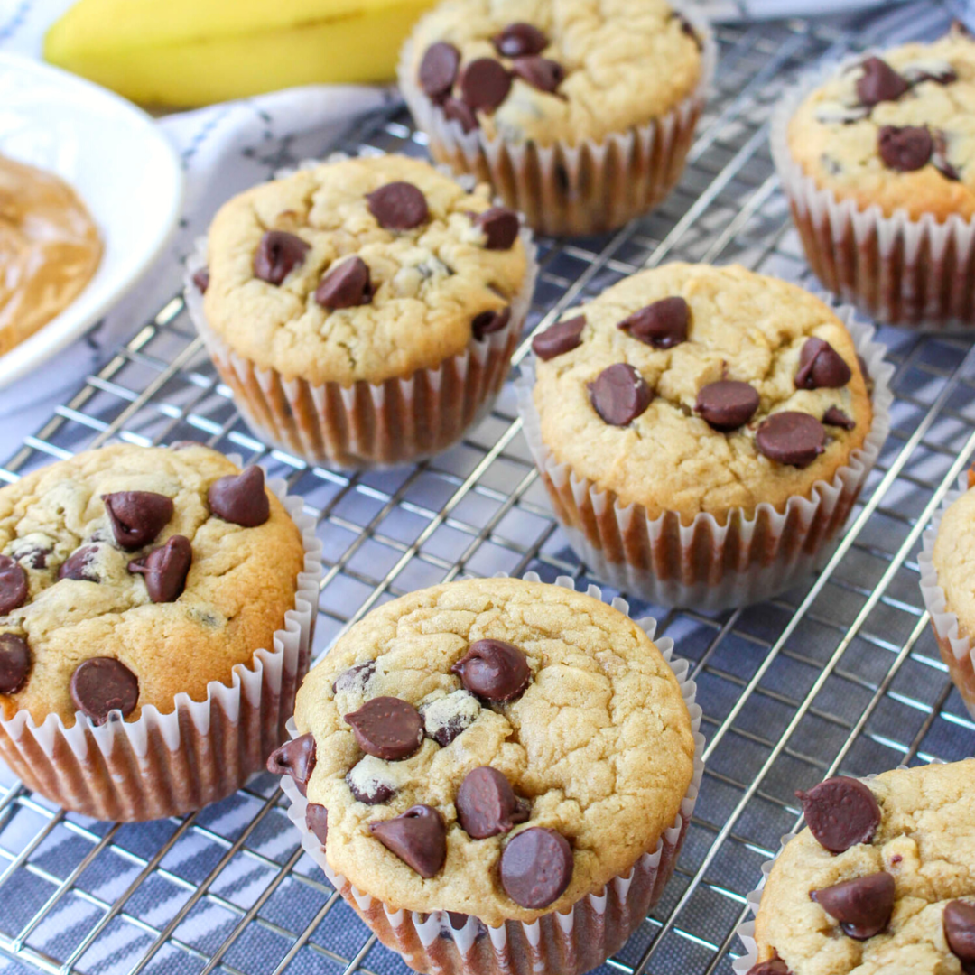 Peanut Butter Banana Muffins Recipe With Chocolate Chips 1806