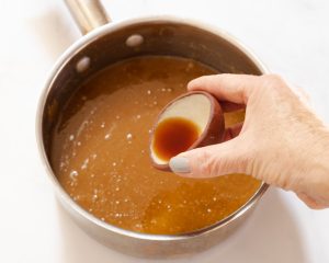 Vanilla added to melted brown sugar mixture - Hostess At Heart