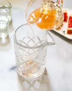 Juice poured into a Cocktail glass - Hostess At Heart