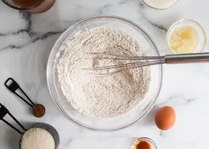 Dry ingredients whisked together in a mixing bowl. Hostess At Heart