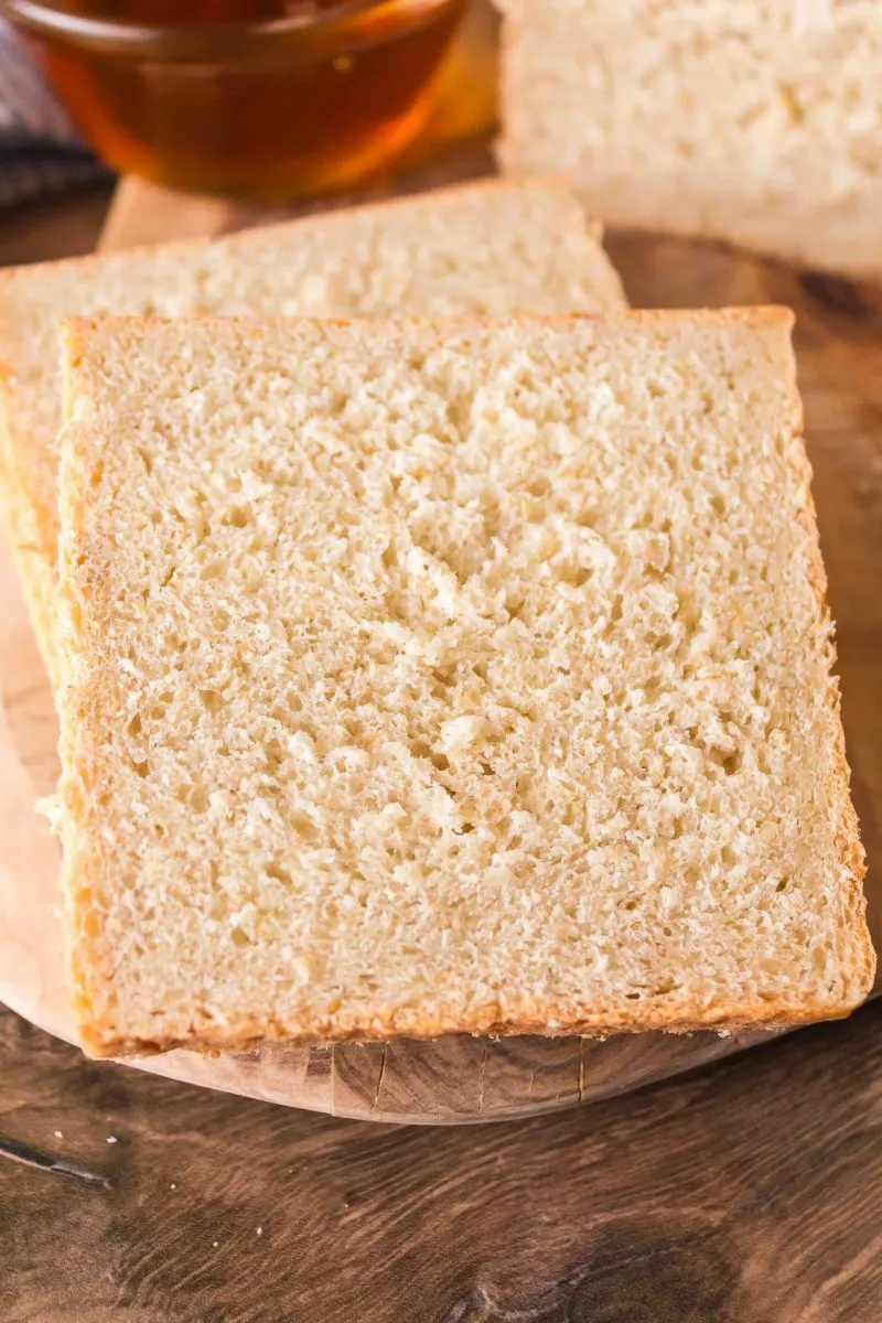 Top down view of slices of pain de mie bread - Hostess At Heart